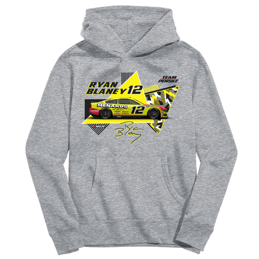 Ryan Blaney NASCAR Pullover Hoodie - Grey