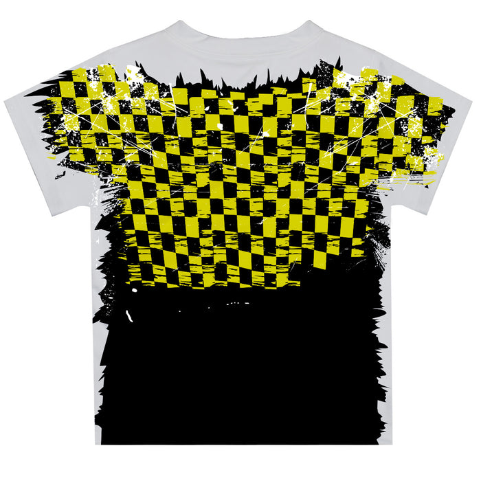 Ryan Blaney Vive La Fete Checkered Racing Car T-Shirt- Gold