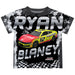 Ryan Blaney Vive La Fete Checkered Racing Car T-Shirt- Black
