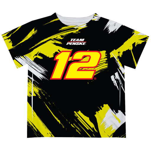 Ryan Blaney Vive La Fete NASCAR Paint Brush T-Shirt  - Black