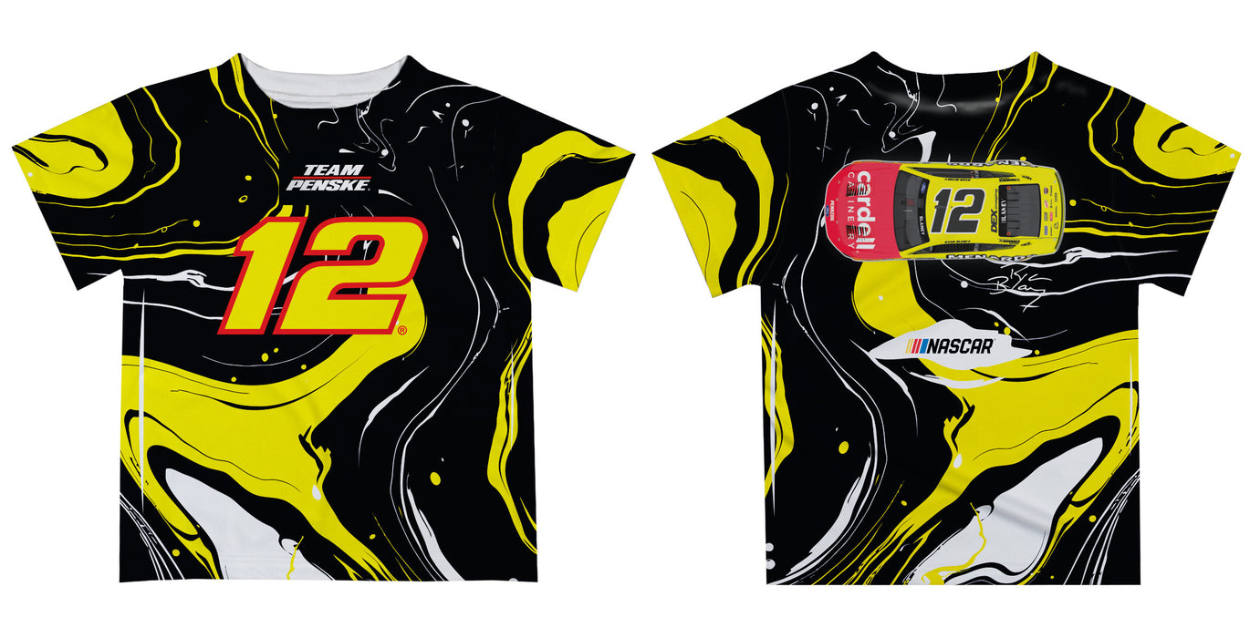 Ryan Blaney Vive La Fete NASCAR Marble T-Shirt  - Black - Vive La Fête - Online Apparel Store