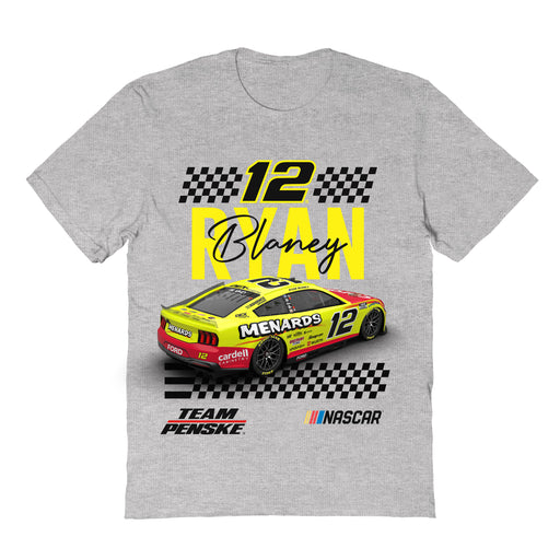 Ryan Blaney NASCAR NameGrid Classic Cotton T-Shirt - Grey