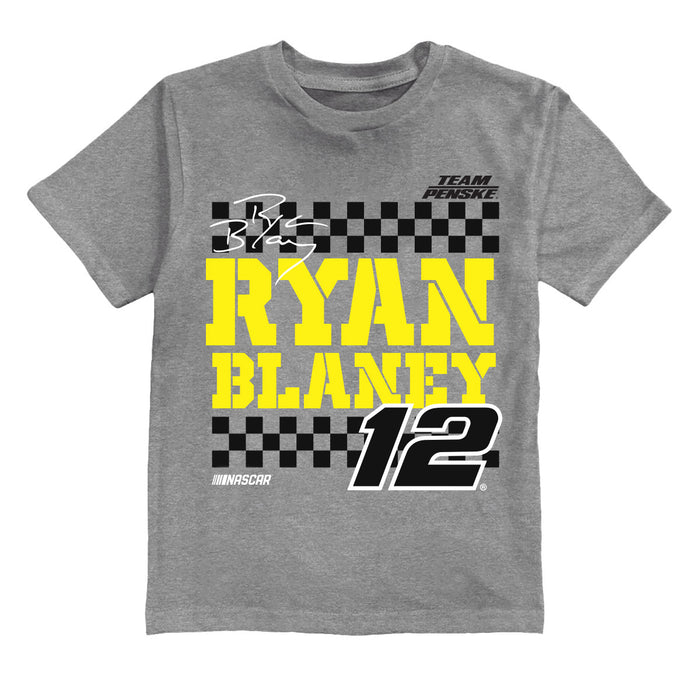 Ryan Blaney NASCAR Grid Car Cotton T-Shirt - Grey