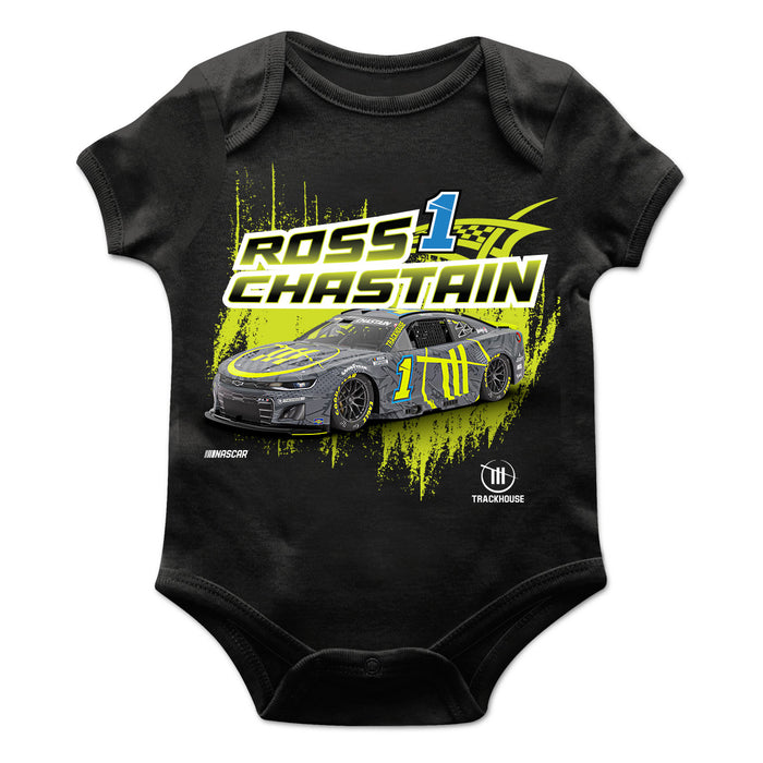 Ross Chastain Cotton Short Sleeve Bodysuit Black