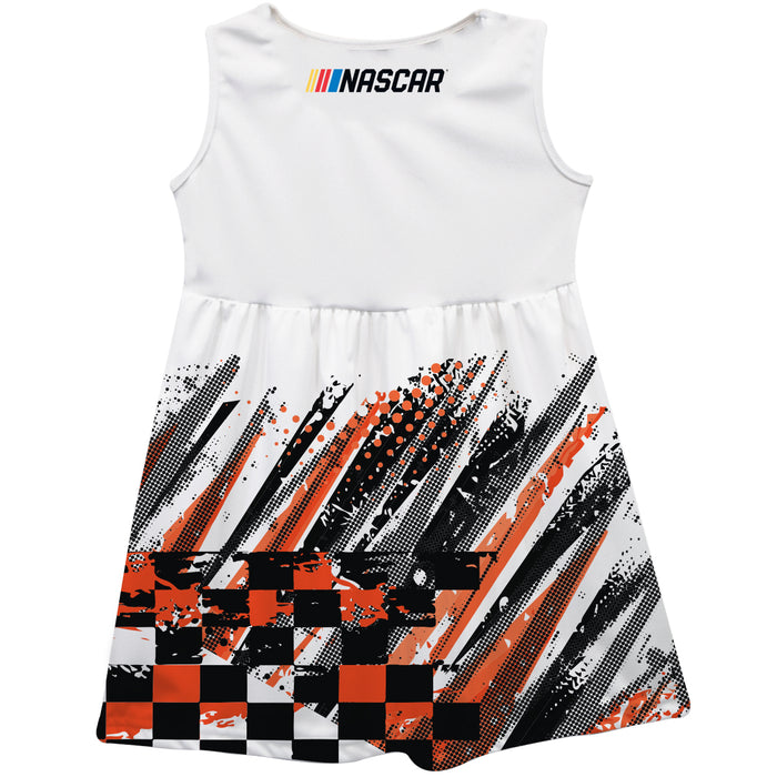Ross Chastain Nascar Abstract Check Halftones Tank Dress - White - Vive La Fête - Online Apparel Store
