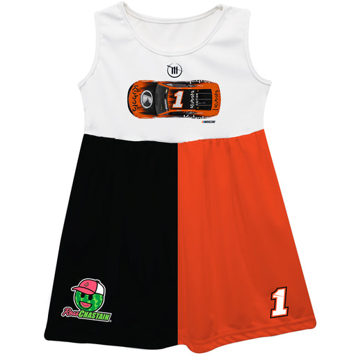 Ross Chastain Nascar Car Flames Tank Dress - White