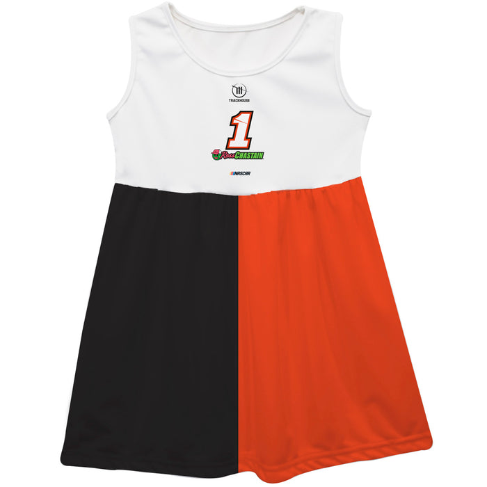 Ross Chastain Nascar Car Flames Tank Dress - White