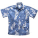 Ross Chastain Vive La Fete Hawaiian Print Button-Down Shirt - Light Blue