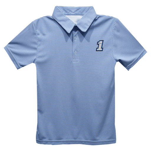 Ross Chastain Vive La Fete Pencil Stripe Polo - Light Blue