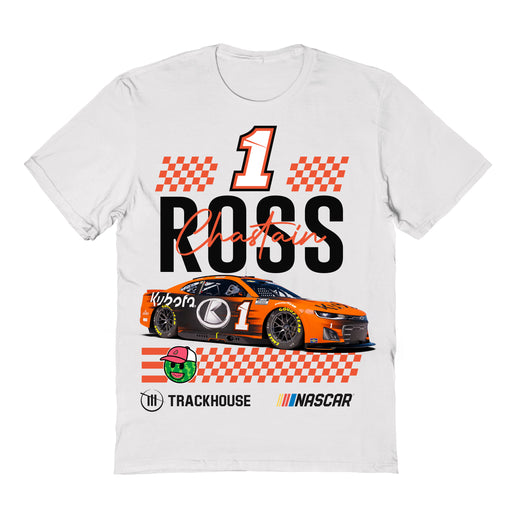 Ross Chastain Vive La Fete Racing Car T-Shirt - White
