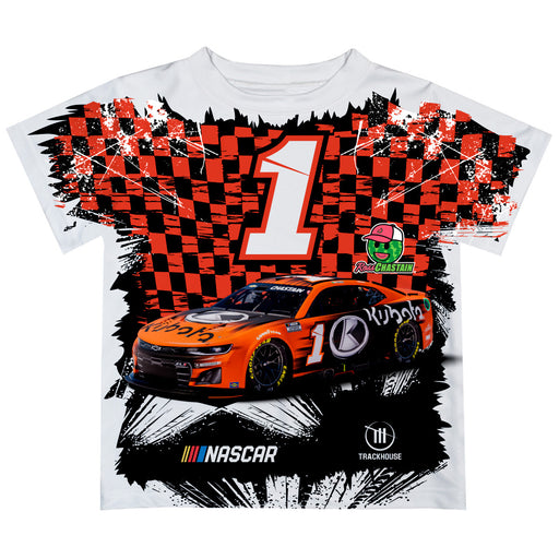 Ross Chastain Vive La Fete Checkered Racing Car T-Shirt- Black