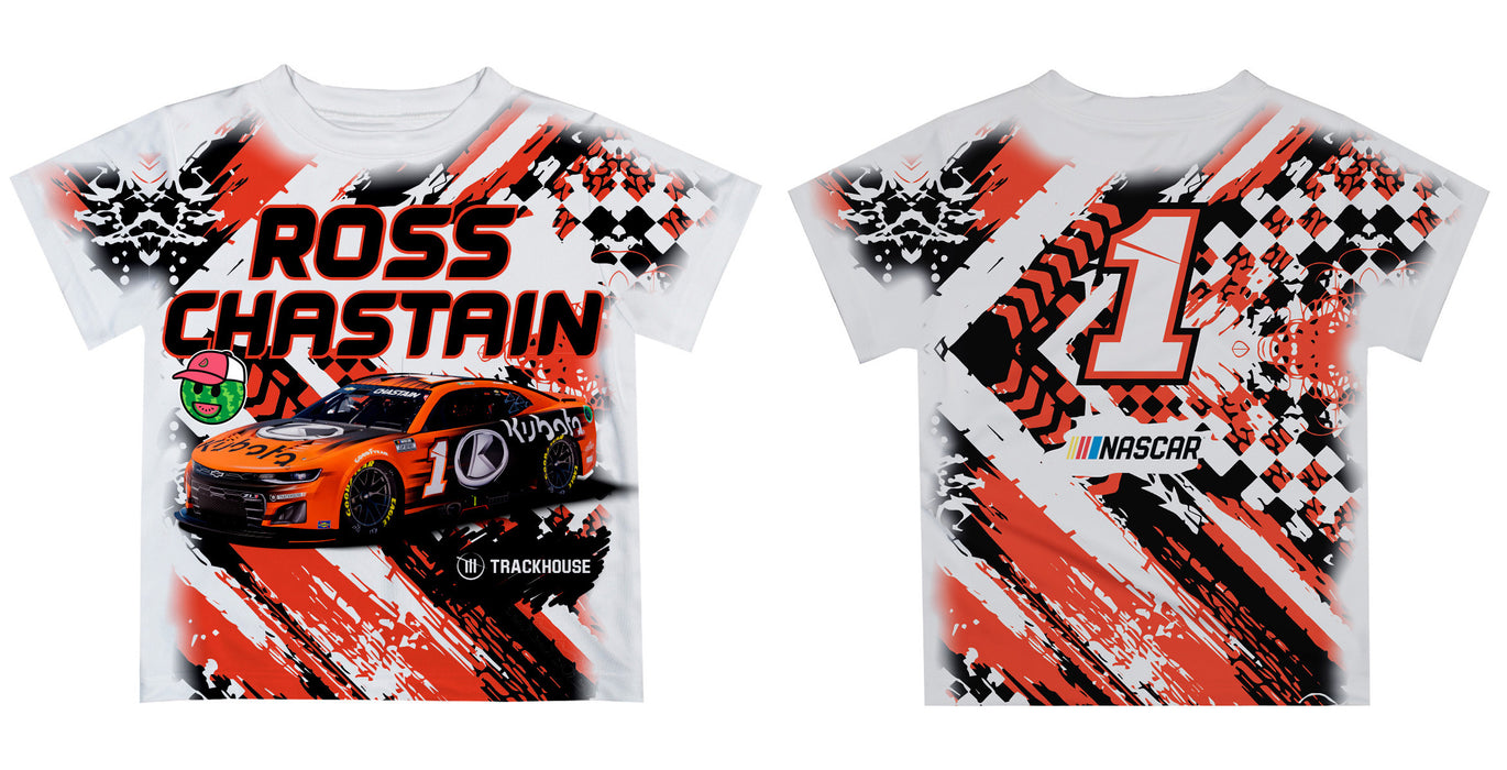 Ross ChastainVive La Fete Paint Brush Racing Car T-Shirt- White - Vive La Fête - Online Apparel Store