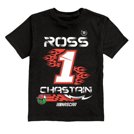 Ross Chastain NASCAR Fire number Cotton T-Shirt - Black