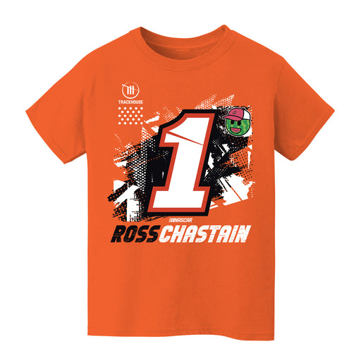 Ross Chastain NASCAR Abstract Halftone Cotton T-Shirt - Orange