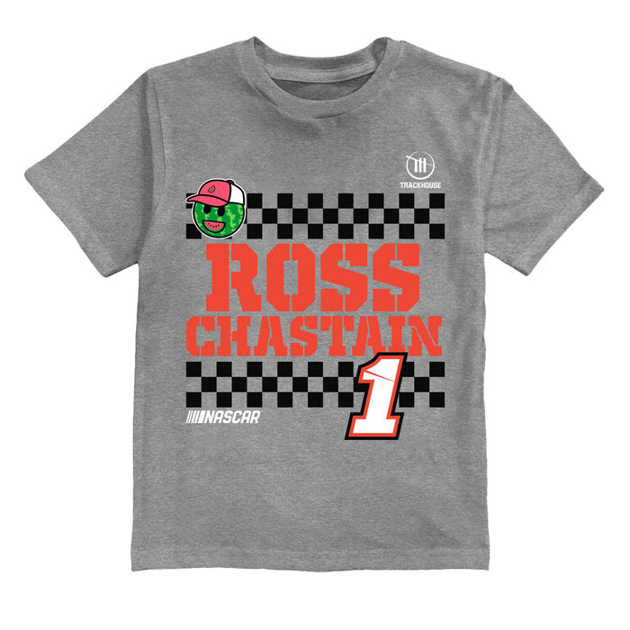 Ross Chastain NASCAR Grid Car Cotton T-Shirt - Grey