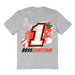 Ross Chastain NASCAR Abstract Check Halftones Cotton T-Shirt - Grey