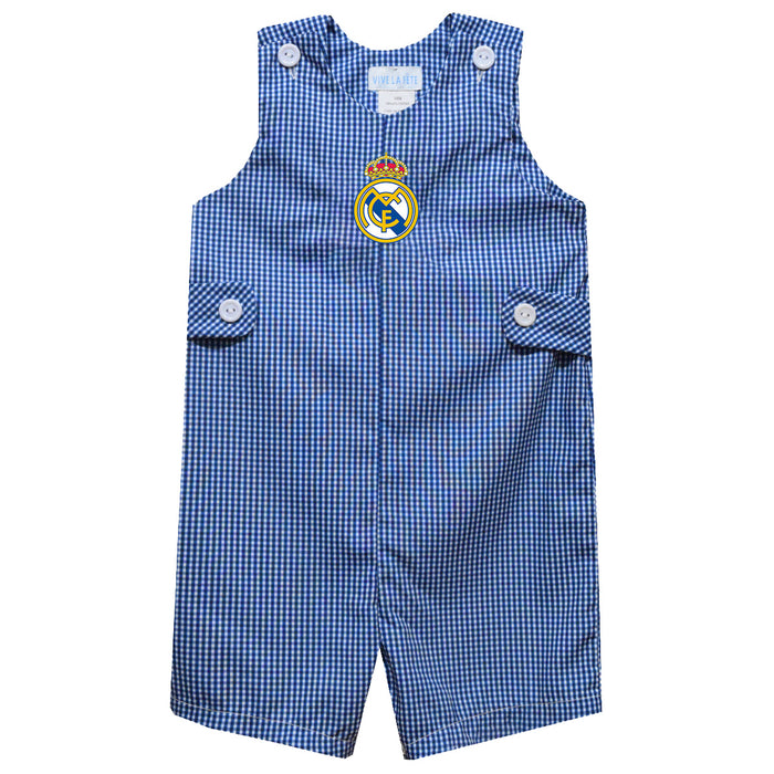 Real Madrid Vive La Fete Gingham Jon Jon Romper - Royal