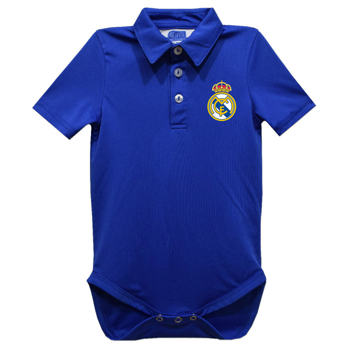 Real Madrid Vive La Fete Solid Polo Bodysuit - Royal