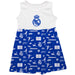 Real Madrid Girls Repeat Print Impressions Royal Sleeveless Tank Dress