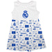 Real Madrid Girls Repeat Print Impressions White Sleeveless Tank Dress