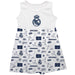 Real Madrid Girls Repeat Print Impressions White Sleeveless Tank Dress