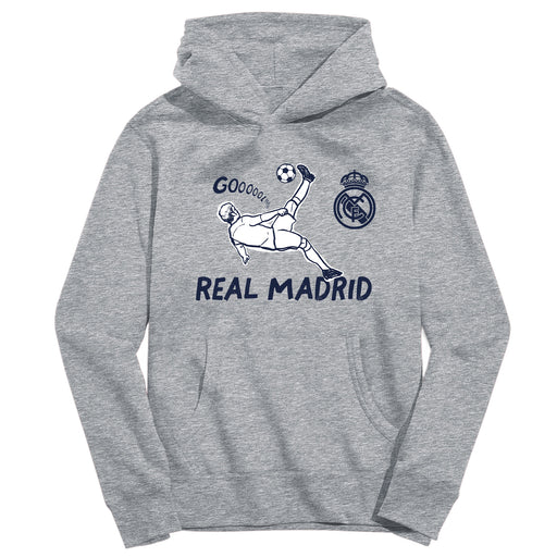 Real Madrid Youth Grey Pullover Cotton Hoodie