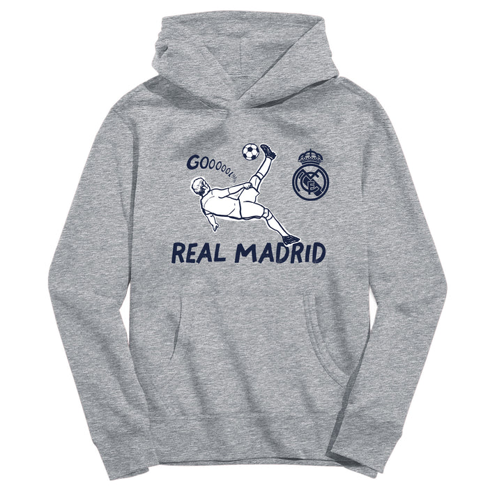 Real Madrid Youth Grey Pullover Cotton Hoodie