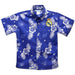 Real Madrid Vive La Fete Hawaiian Print Button-Down Shirt - Royal