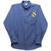 Real Madrid Vive La Fete Gingham Button Down Long Sleeve Shirt - Royal