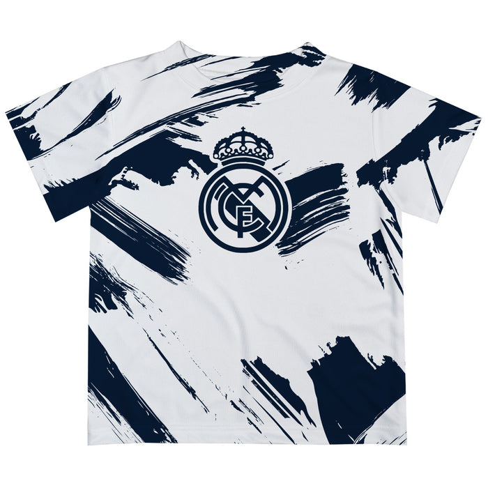 Real Madrid Boys Paint Brush Game Day Navy Short Sleeve Tee