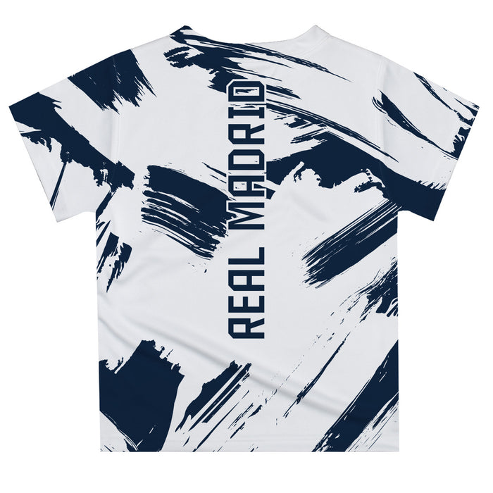 Real Madrid Boys Paint Brush Game Day Navy Short Sleeve Tee