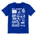 Real Madrid Impressions Artwork Boys Royal Cotton Short Sleeve Tee