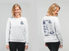 Real Madrid Impressions Artwork Women Cotton Fleece Long Sleeve Crew Neck - Vive La Fête - Online Apparel Store
