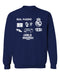 Real Madrid Womens Navy Cotton Crewneck Pullover Sweatshirt