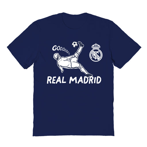 Real Madrid Womens Navy Cotton Tshirt