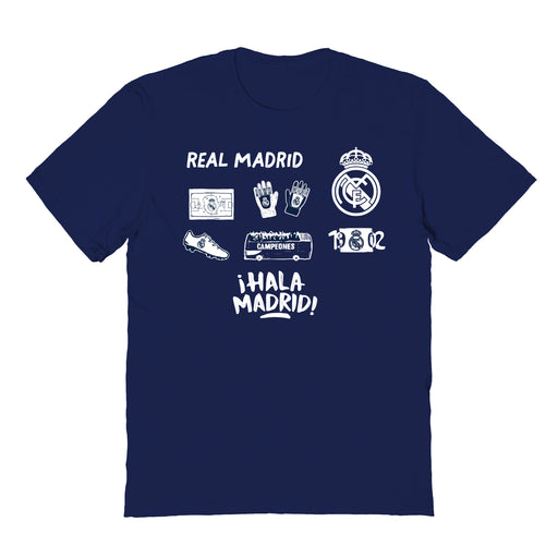 Real Madrid Womens Navy Cotton Tshirt