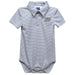 Ryan Preece Vive La Fete Polo Pencil Stripe Bodysuit - Gray