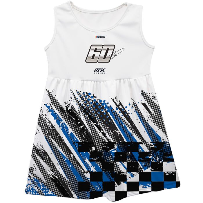 Ryan PreeceVive La Fete NASCAR Abstract Check Halftones Tank Dress White