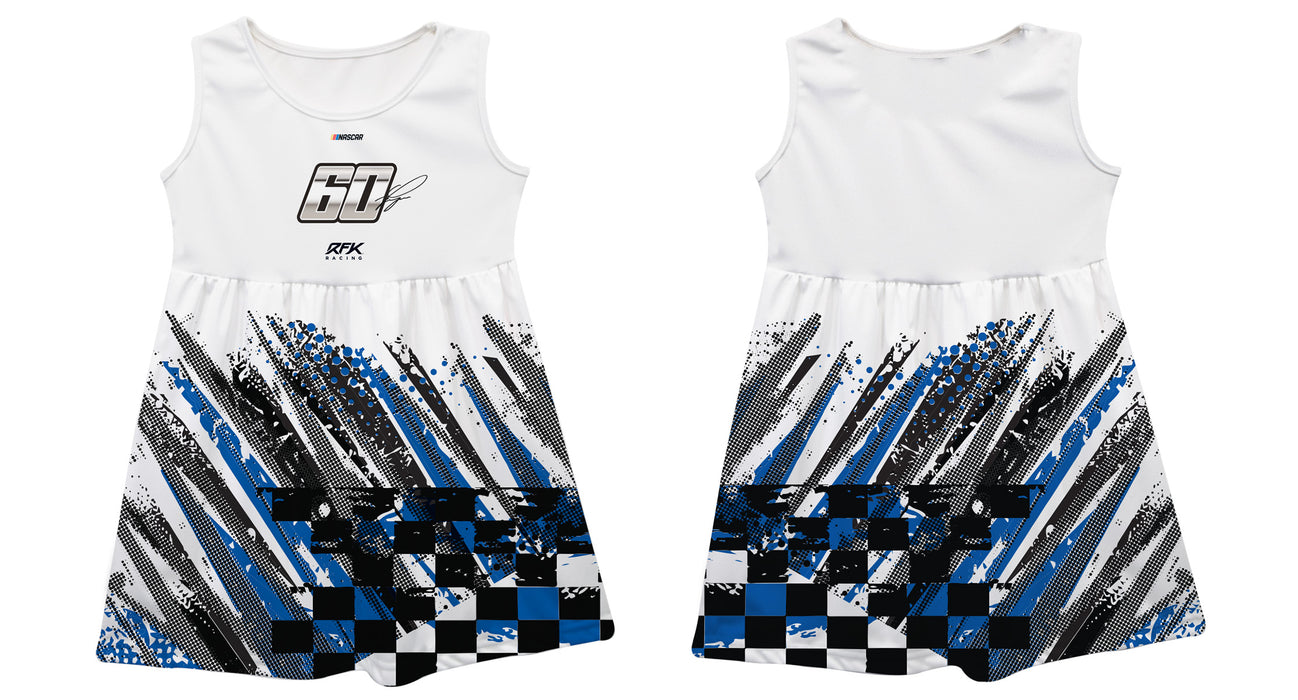 Ryan PreeceVive La Fete NASCAR Abstract Check Halftones Tank Dress White