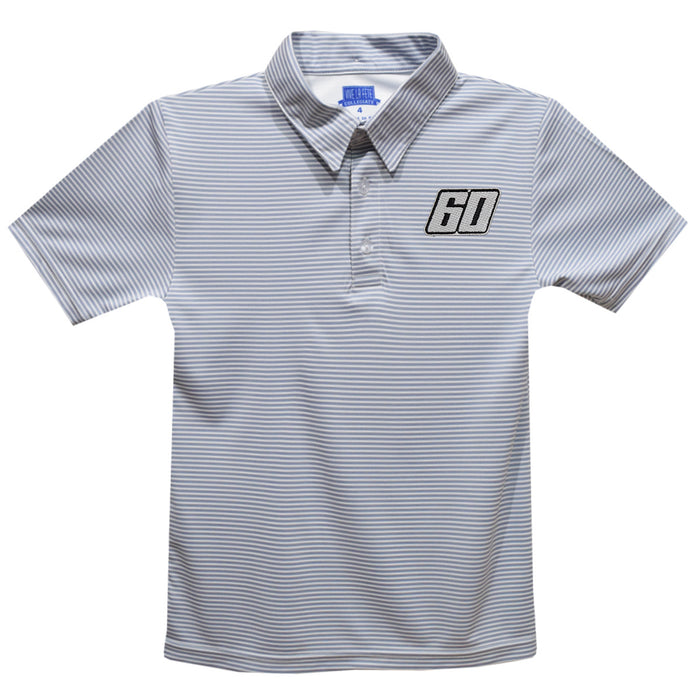 Ryan Preece Vive La Fete Pencil Stripe Polo - Gray