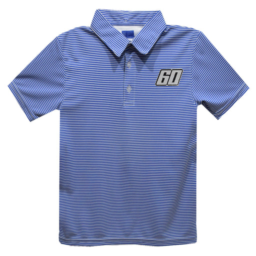 Ryan Preece Vive La Fete Pencil Stripe Polo - Royal