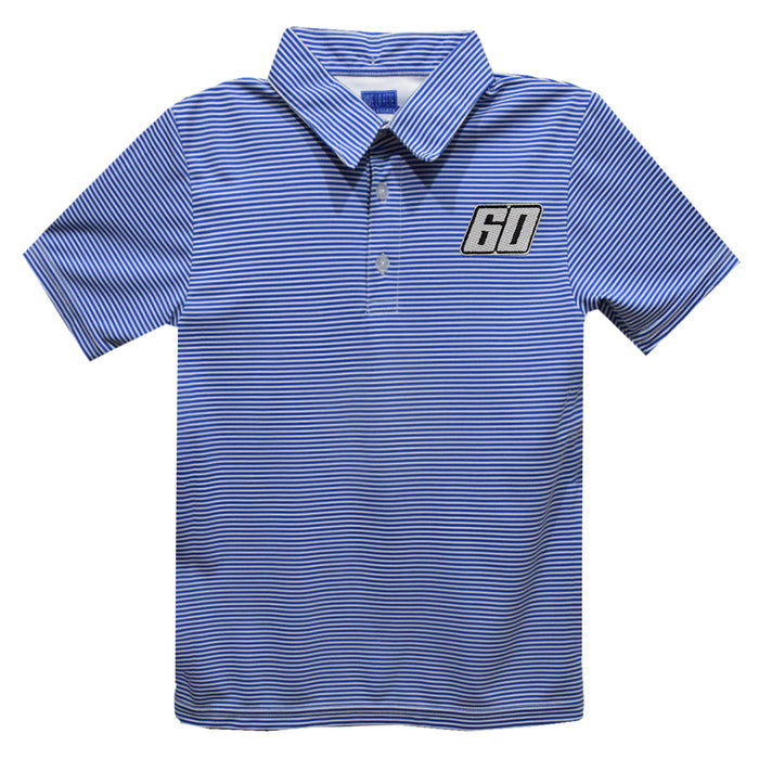 Ryan Preece Vive La Fete Pencil Stripe Polo - Royal