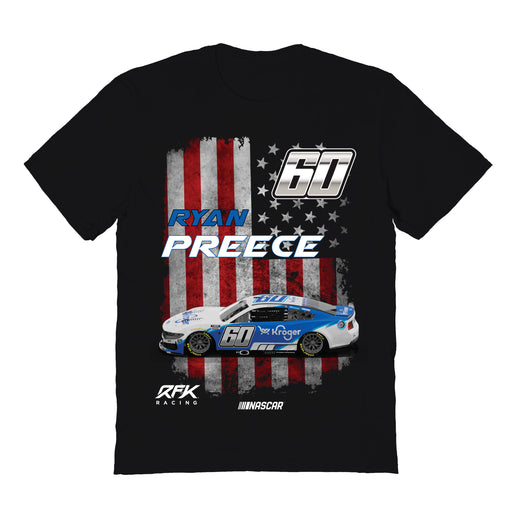 Ryan Preece Vive La Fete NASCAR American Flag Cotton T-Shirt Black