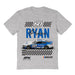 Ryan Preece Vive La Fete NASCAR Name Grid Classic Cotton T-Shirt Gray