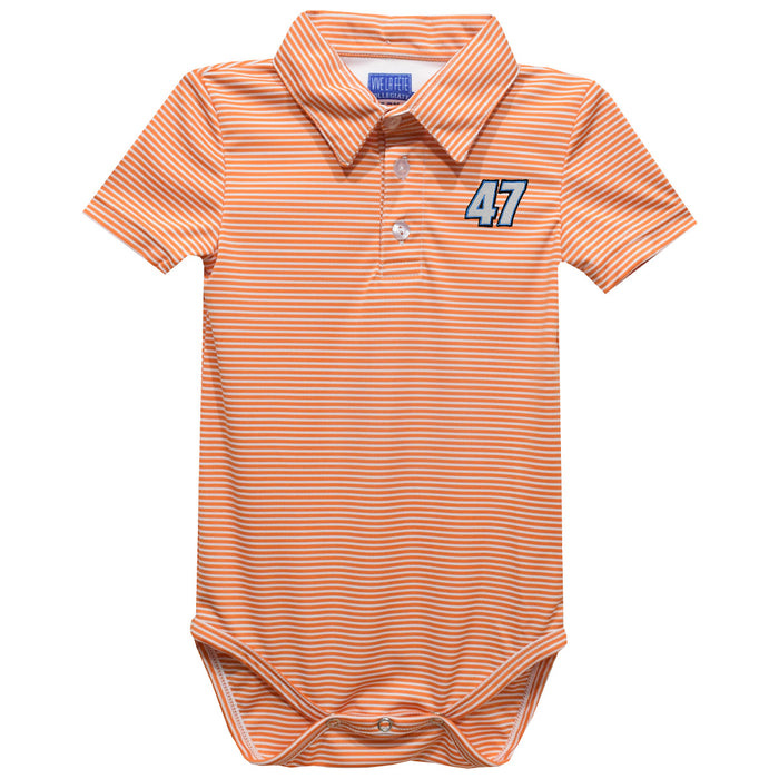 Ricky Stenhouse Jr. Vive La Fete Polo Pencil Stripe Bodysuit - Orange