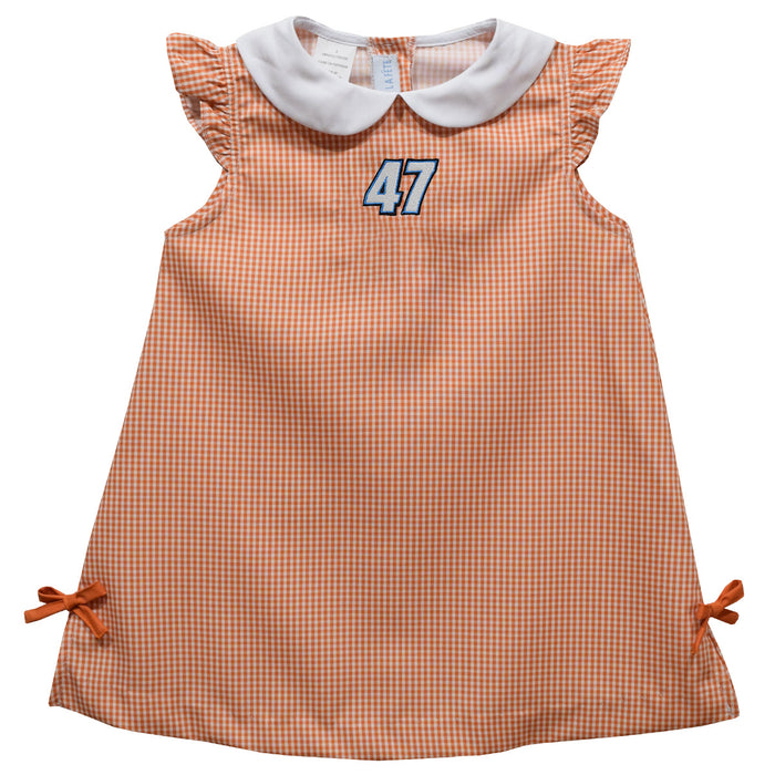 Ricky Stenhouse Jr. Vive La Fete Gingham A-Line Dress - Orange