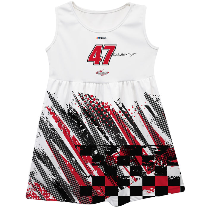 Ricky Stenhouse Jr Vive La Fete NASCAR Abstract Check Halftones Tank Dress White
