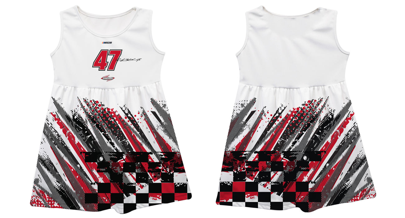 Ricky Stenhouse Jr Vive La Fete NASCAR Abstract Check Halftones Tank Dress White
