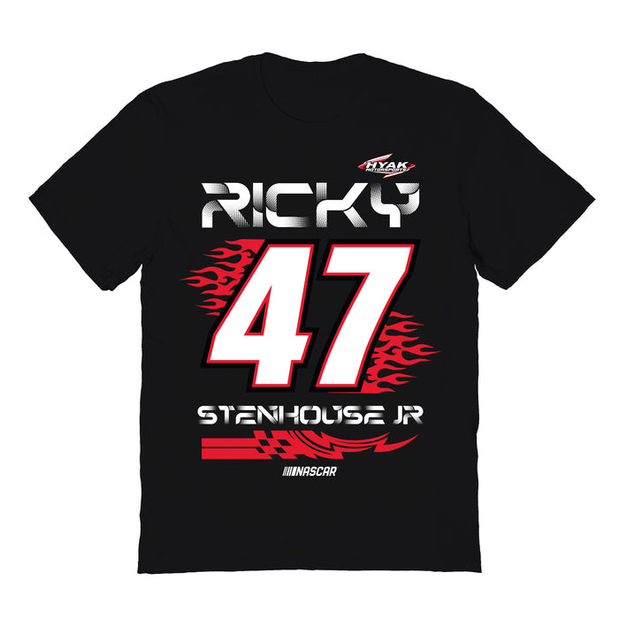 Ricky Stenhouse Jr Vive La Fete NASCAR Fire number Cotton T-Shirt Black