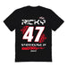 Ricky Stenhouse Jr Vive La Fete NASCAR Fire number Cotton T-Shirt Black